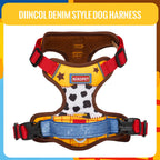 Comfortable Breathable Mesh-Lined Printed Pet Harness with
