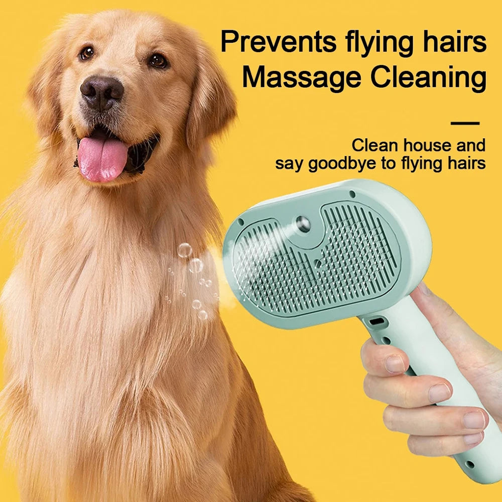 Pet Clean Steam Spray Dog Grooming Brush Unique Steam Brush for