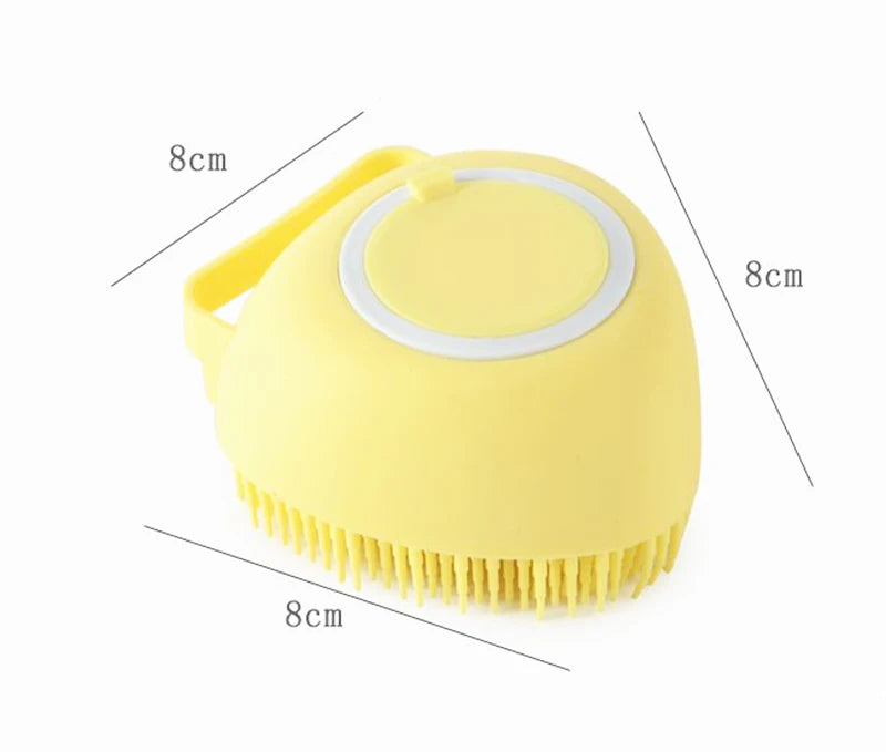 Silicone Dog Bath Massage Gloves Brush Pet Cat Bathroom Cleaning