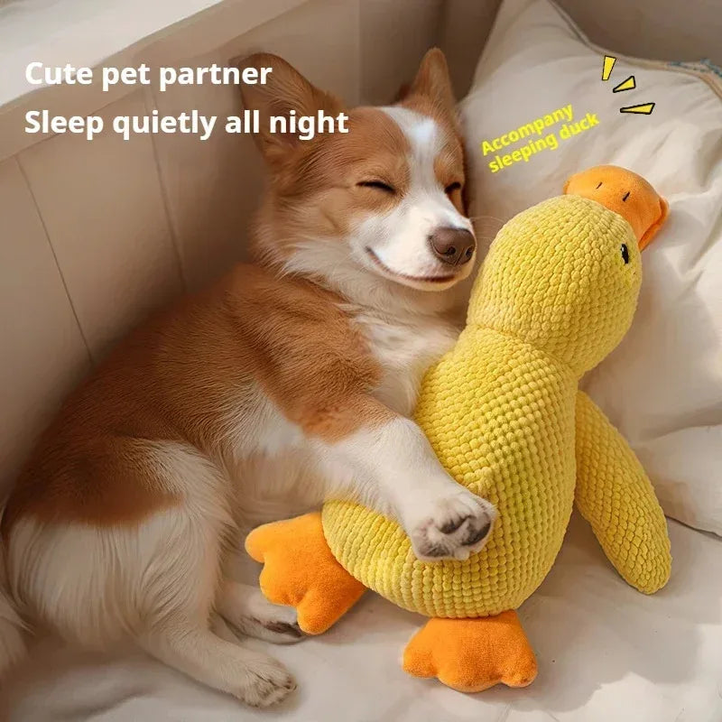 Pet Plush Toy Dog Calming Duck Companion Sleeping Duck Toys Chew