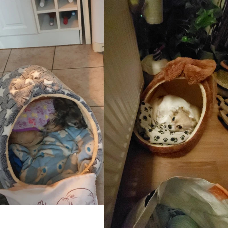 Pet Dog House Warm Dog Bed Kennel Soft Puppy Cushion Cat Nest Dogs