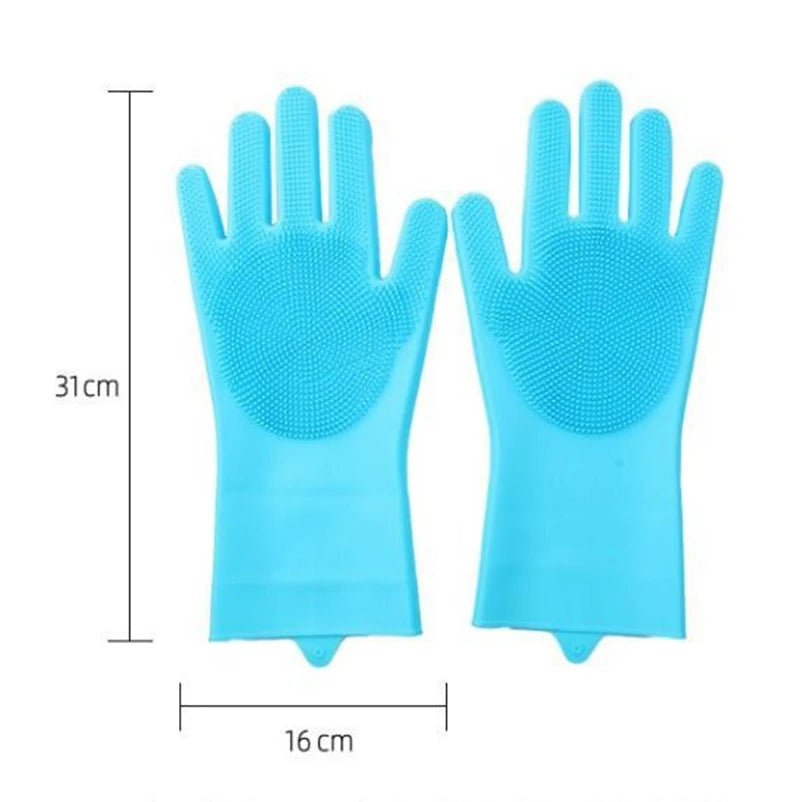 Pet Dog Bath Accessories Scrub Brush Teddy Silicone Bath Gloves
