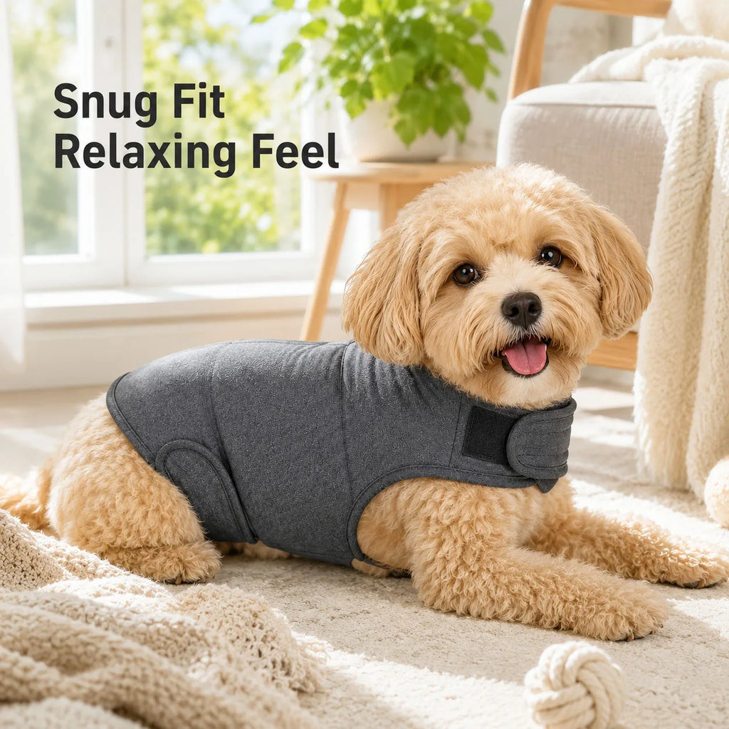 Dog Anxiety Vest Calming Wrap Adjustable Hook And Loop Soft Cotton