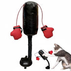 Suction Cup Base Cat Boxing Toy Self-Standing Spring Loaded Pet