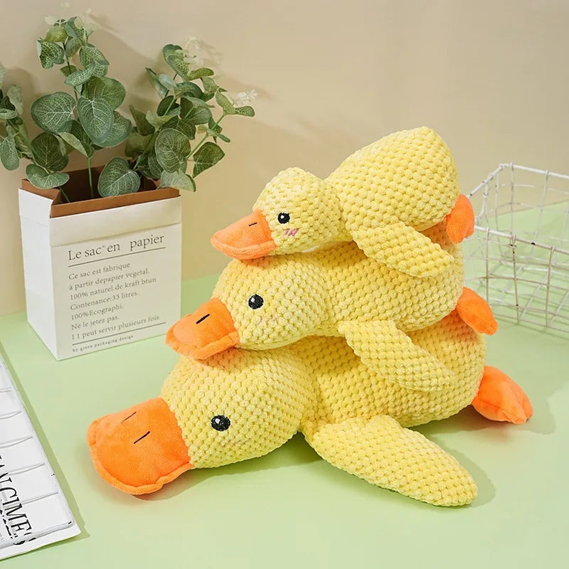 Little Yellow Duck Dog Toy Plush Companion Sleep, Bite Resistant