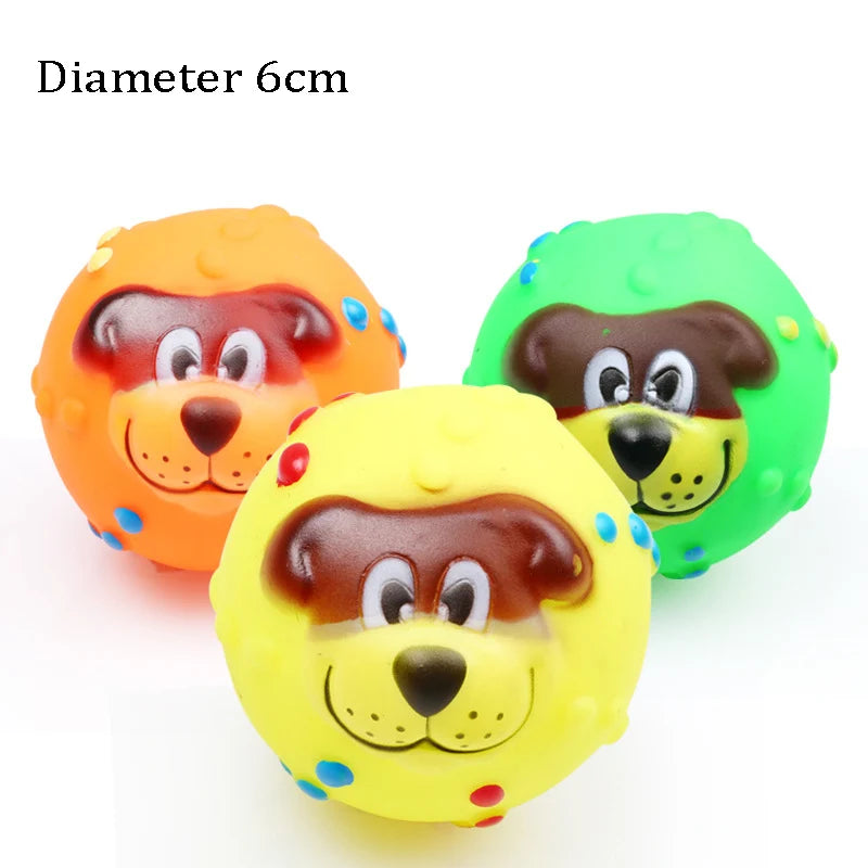 Diameter Pet Dog Ball Toys with Squeak for Small Dogs French