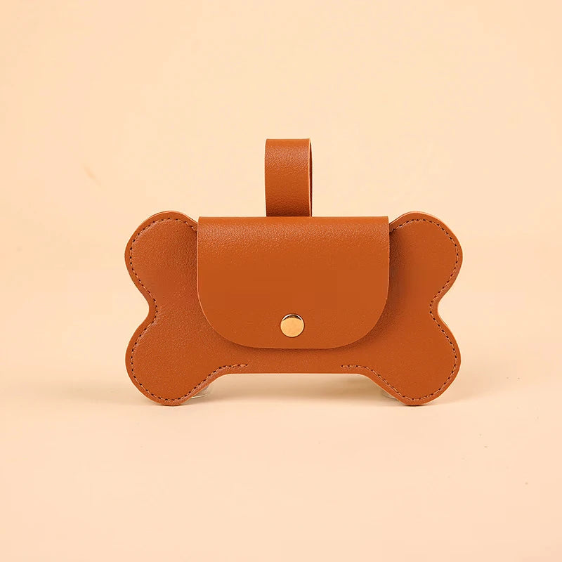 Faux Leather Portable Waste Bag Dispenser