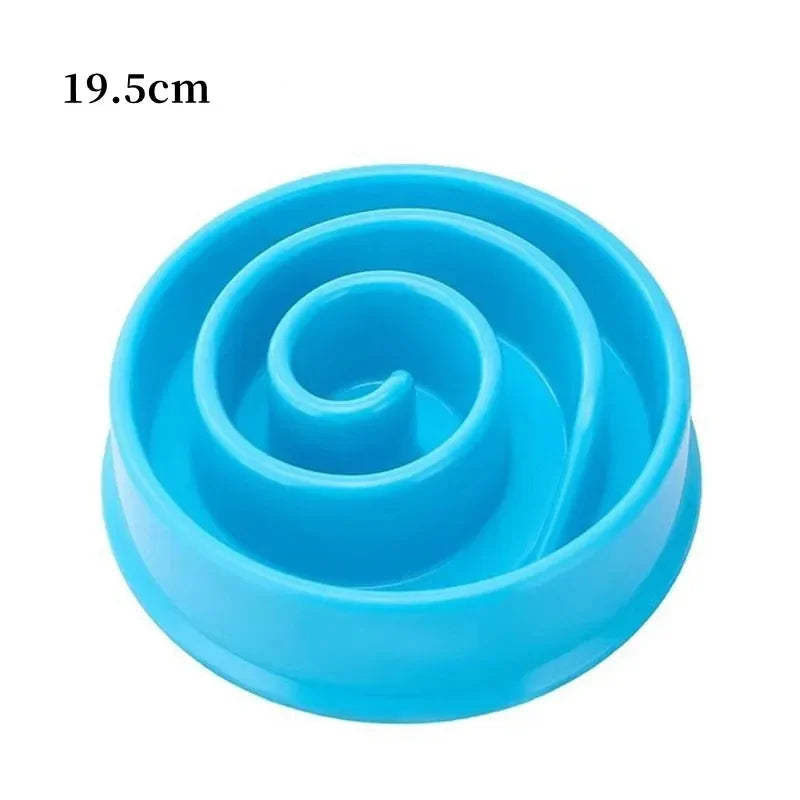 Pet Dog Slow Feeder Bowl Fun Non Slip Anti-Gulping Slower Food