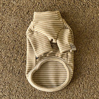Pet Bottoming Shirt Teddy Beige Striped Vest Bichon Frise Winter