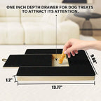 Wooden Dog Cat Nail Scratch Board with Built in Treat Box PUll Out