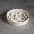 Elevated Ceramic Slow Feeder Bowl for Dogs Cats, Anti-Choking Maze