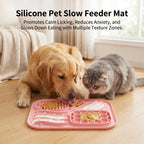 Pet Silicone Slow Feeder Licking Mat Dog Anti_Choke Suction Food