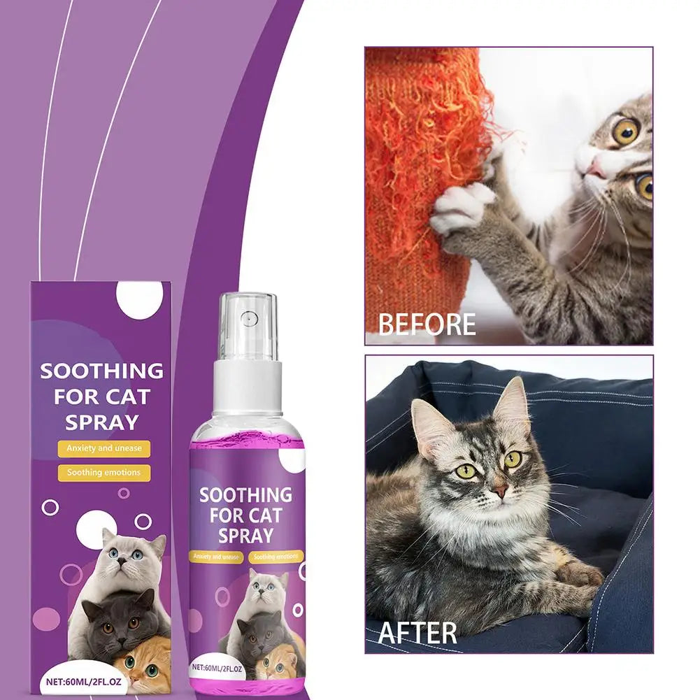 Pet Calming Spray Pet Pheromone Cat Emotional Soothing Spray Anti Stress Non-irritating Health Cleaning Supplies For Cats