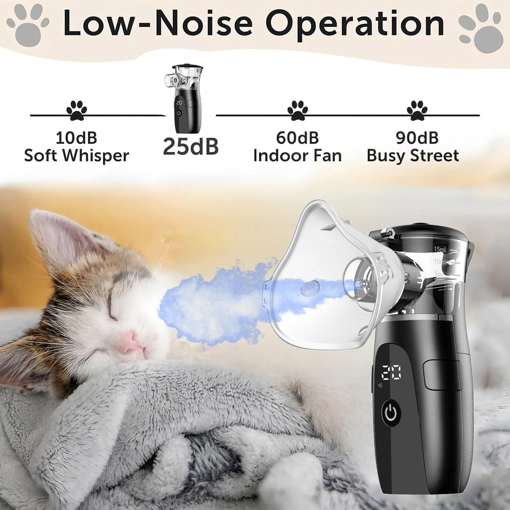 Pet Asthma Inhaler Nebulizer Veterinary Device, Easy-to-Use Respiratory Therapy Machine for Dogs and Cats,Pet Health