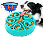 Pet Dog Slow Feeder Bowl Fun Non Slip Anti-Gulping Slower Food