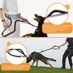 Hands-Free Dog Leash with Running Waist Bag, Retractable Bungee