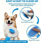 Self-Cleaning Pet Slicker Brush One-Click Cat Dog Hair Remover