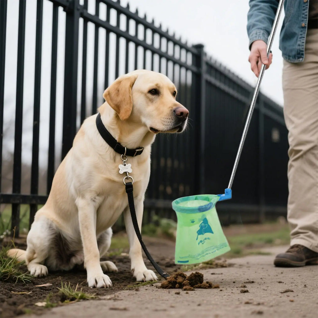 Pooper Scooper Extendable Handle Bend-Free Pet Waste Collector Dog