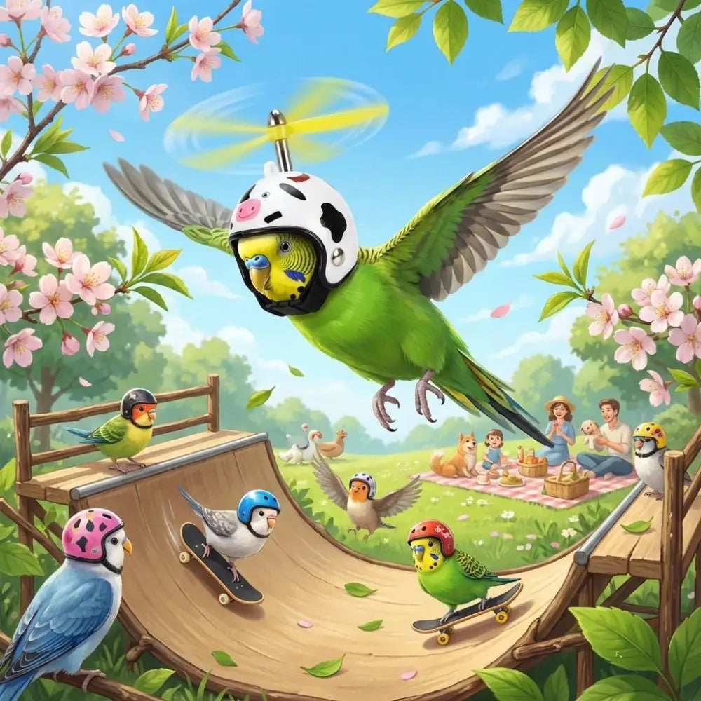 Sun Protection Pet Parrot Safety Helmet Waterproof Motorcycle