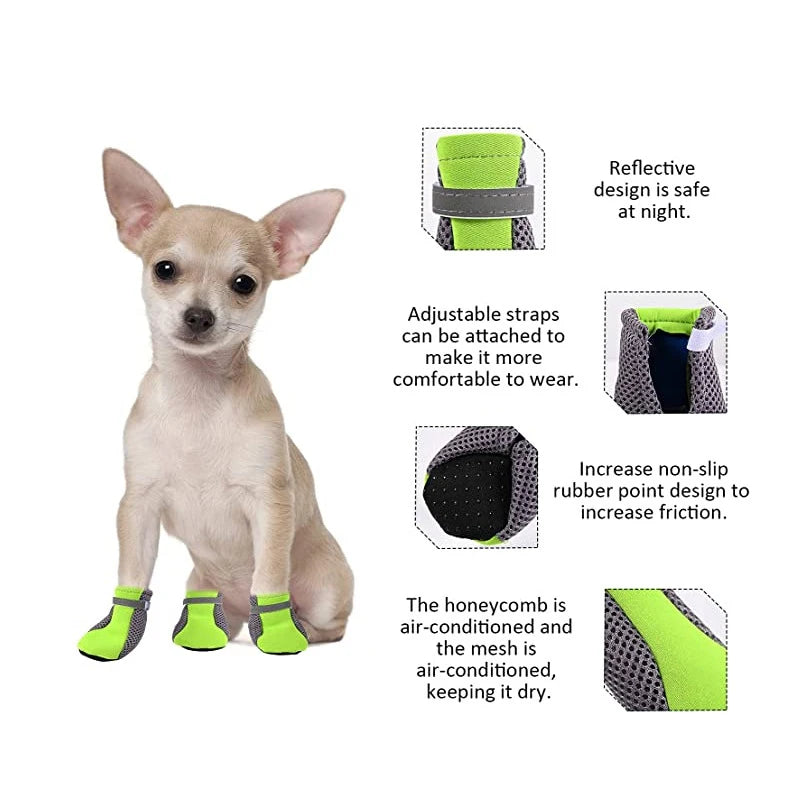 Breathable Waterproof Dog Shoes for Small Medium Dogs