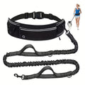 Hands-Free Dog Leash with Running Waist Bag, Retractable Bungee