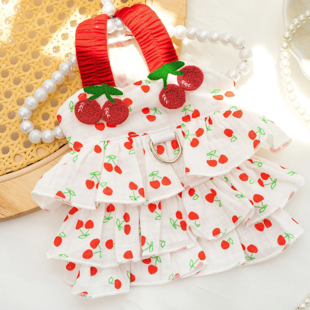 Pet Dress for Dogs & Cats - Layered Cake Style Printed Clothes