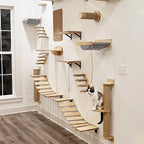 Diy Cat Wall Climbing Shelves Hammock Scratching Post Scratcher