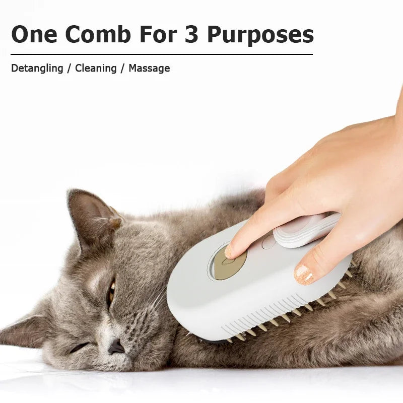 Steam Brush Cat Brush Cats Vaporizer Pet Hair Brush Remover Pets