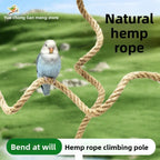 Bendable Bird Rope Perch Linen Climbing Toy Non Slip Grip with