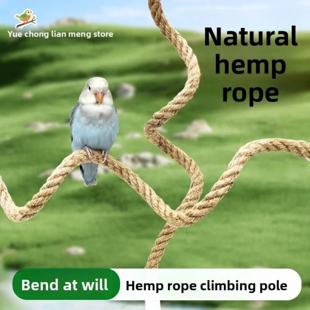 Bendable Bird Rope Perch Linen Climbing Toy Non Slip Grip with