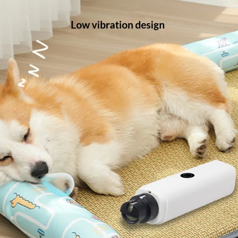 Electric Pet Nail Grinder for Dogs Cats, Quiet Claw Trimmer with