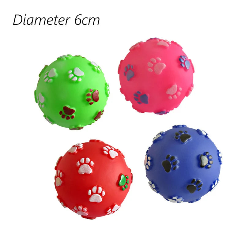 Diameter Pet Dog Ball Toys with Squeak for Small Dogs French