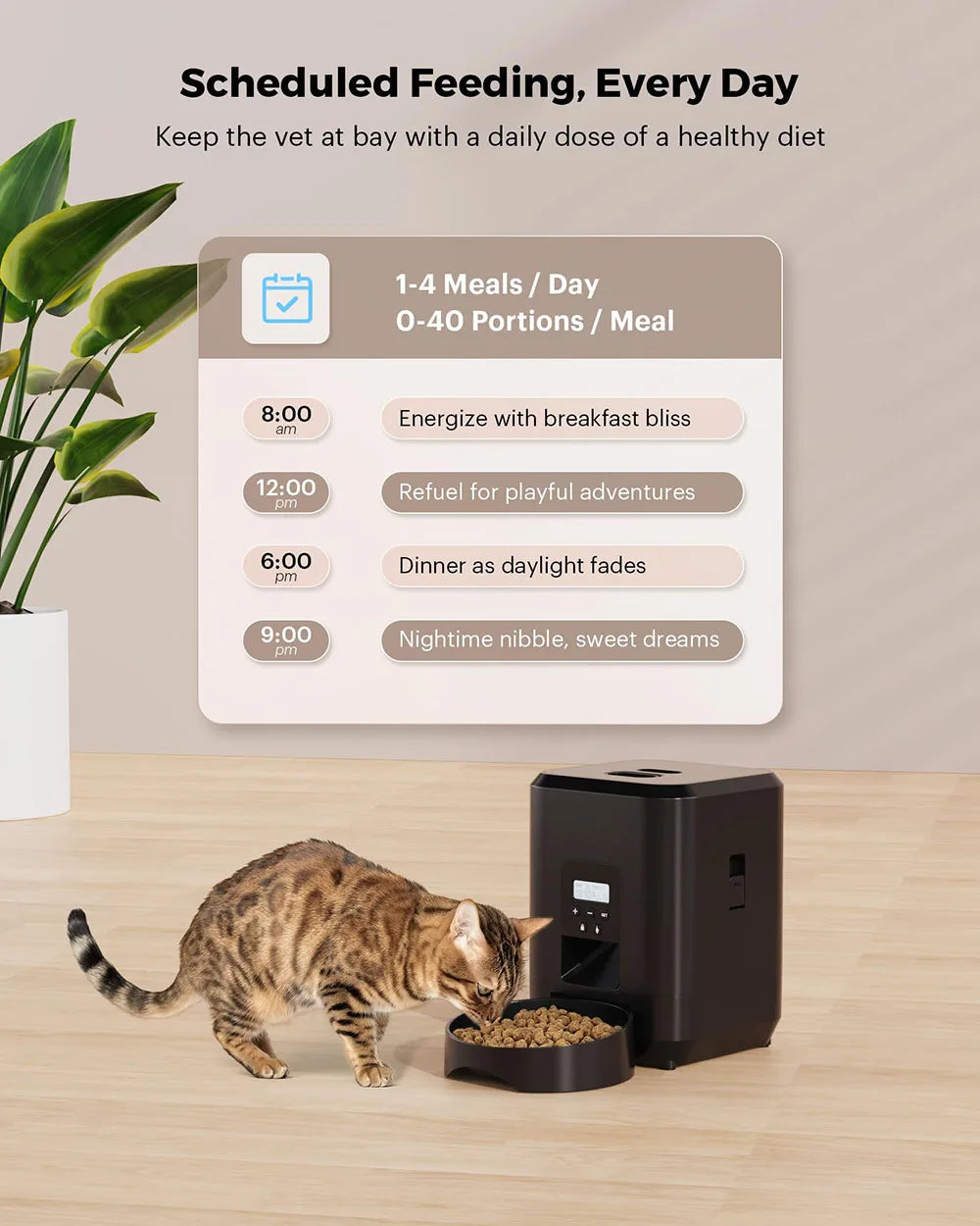 Smart Pet Feeder Automatic Cat Feeder Dog Slow Food Machine with