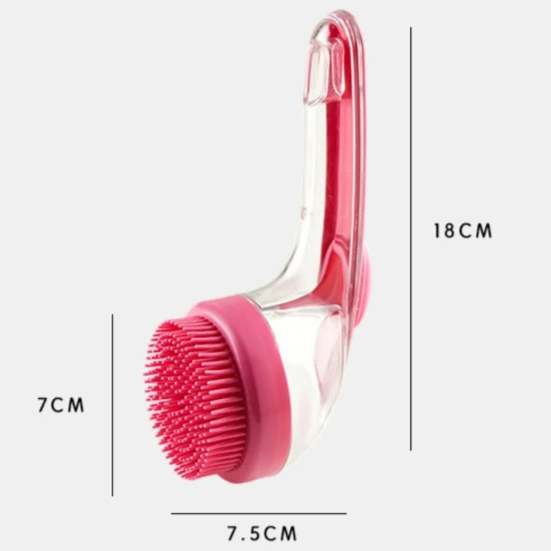 Pet Bathing Brush Long Handle Dog Cleaning Brush Soft Silicone Pet