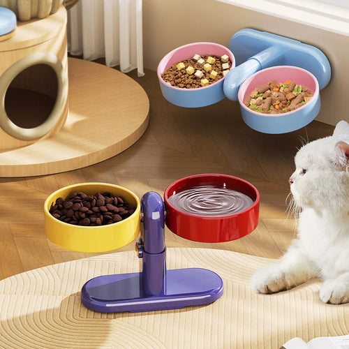 Adjustable & Tip-Resistant Pet Bowls