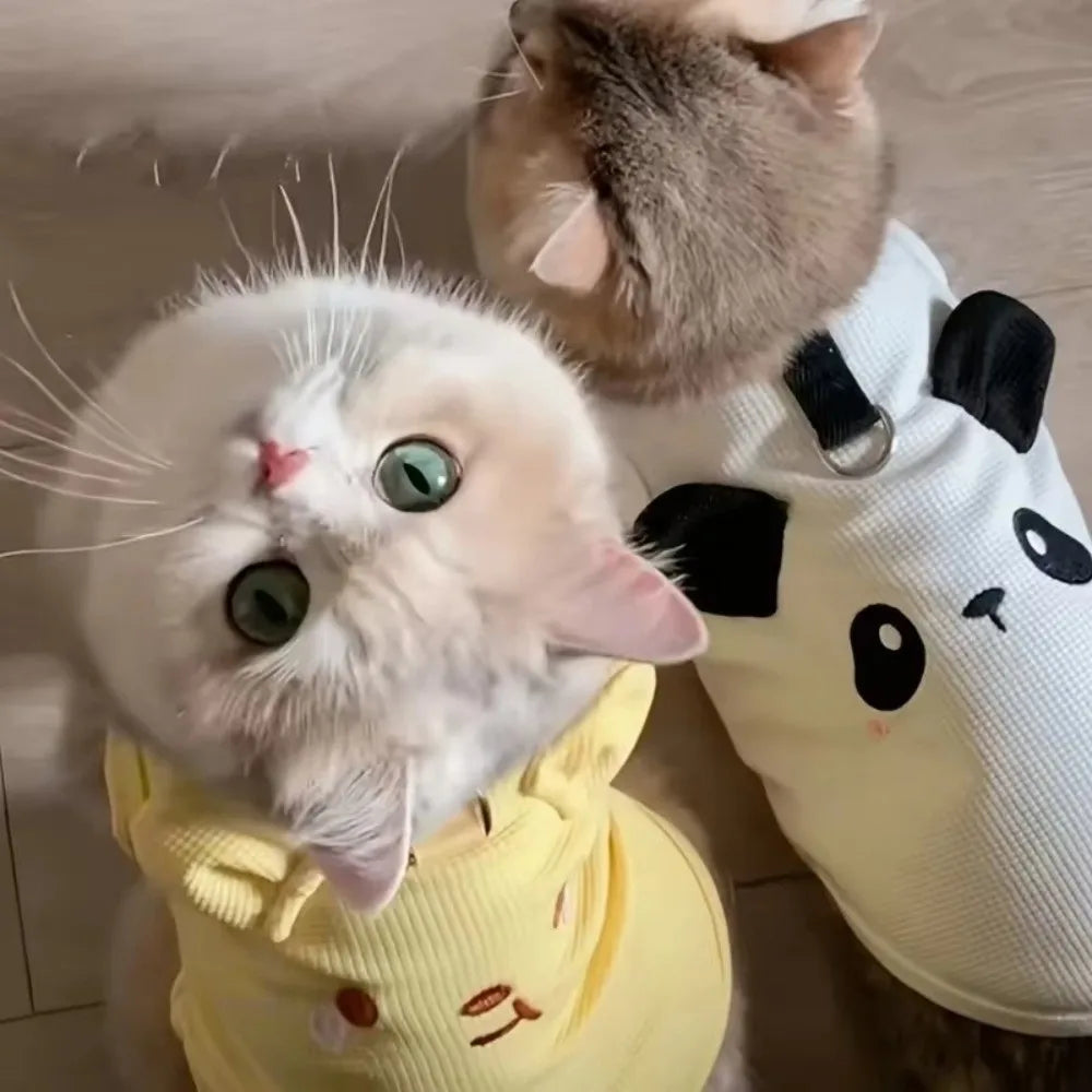 New Soft Cat Vest Cotton Elastic Dog Outfits Breathable Pet Cloths