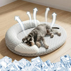 Orthopedic Cold Dog Bed, Breathable Summer Pet Mat with Raised