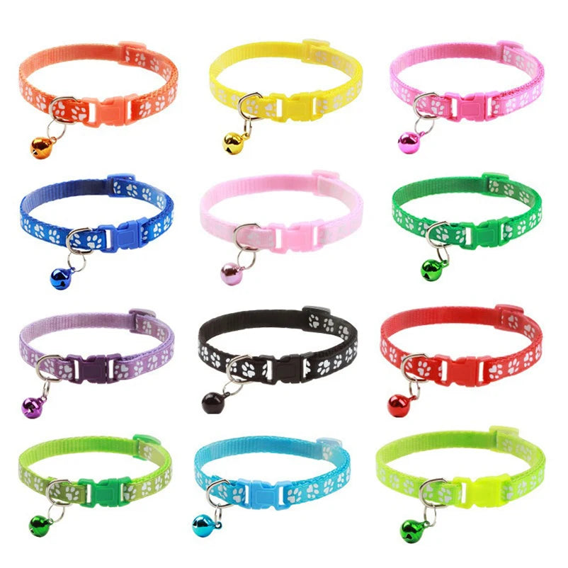 New Hot Pet for Cat Bell Collar Dog Print Cat Collar Multi-Color