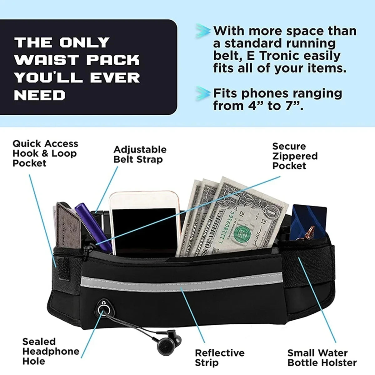 Adjustable Hands-Free Bungee Dog Leash