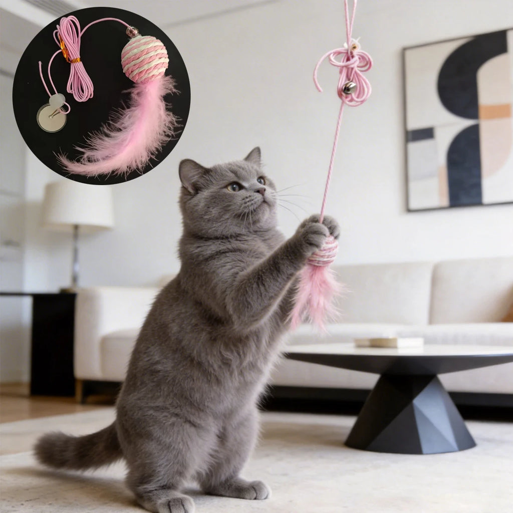 New Type of Electric Cat Toy with 2 Ropes Smart Hanging Door Auto