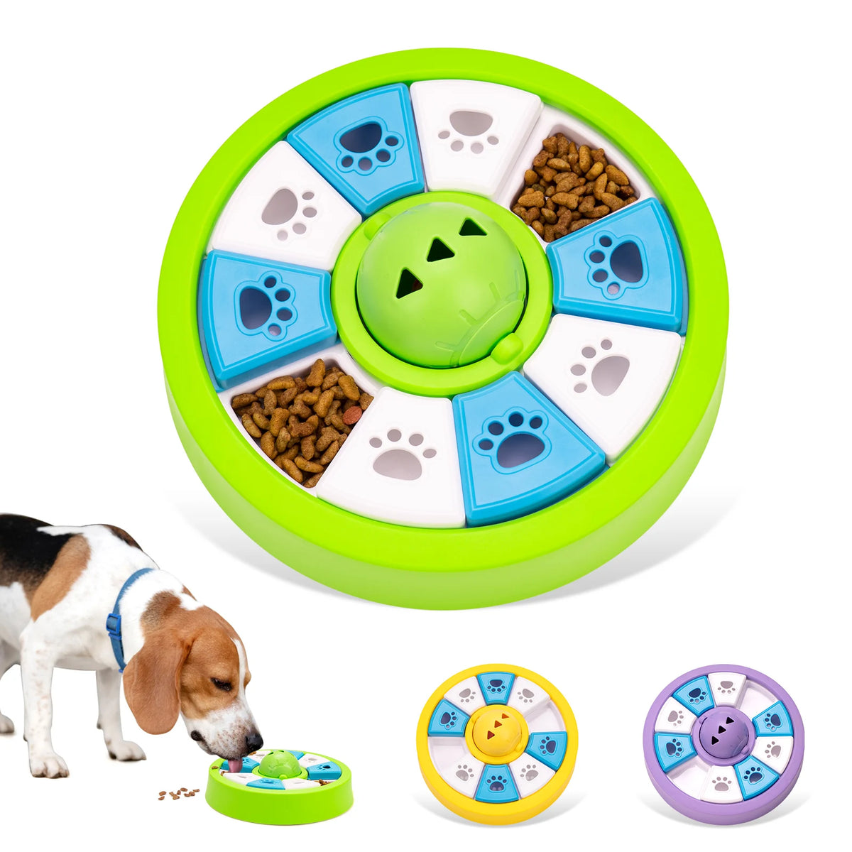 Dog Slow Feeder Bowl Cats PUzzle Toy Snack Storage Food Dispenser