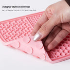 Pet Slow Feeder Licking Mat Food Grade Silicone Strong Suction Cup