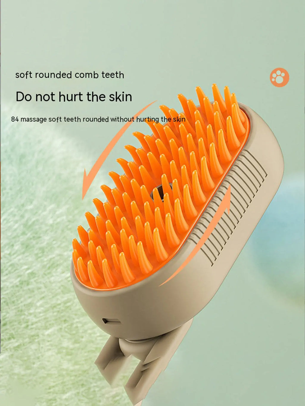 Pet Dog Steam Brush for Massage, Cleaning, Shedding and