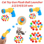 Cat Plush Ball Shooting Mini Pompoms Launcher Games