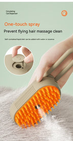 3 in 1 Pet Electric Steam Brush Cat and Dog Cleaning Spray Massage