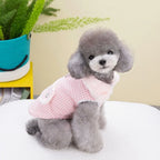Warm Fashion Ins Winter Pet Dog Clothing Houndstooth Dog Coat