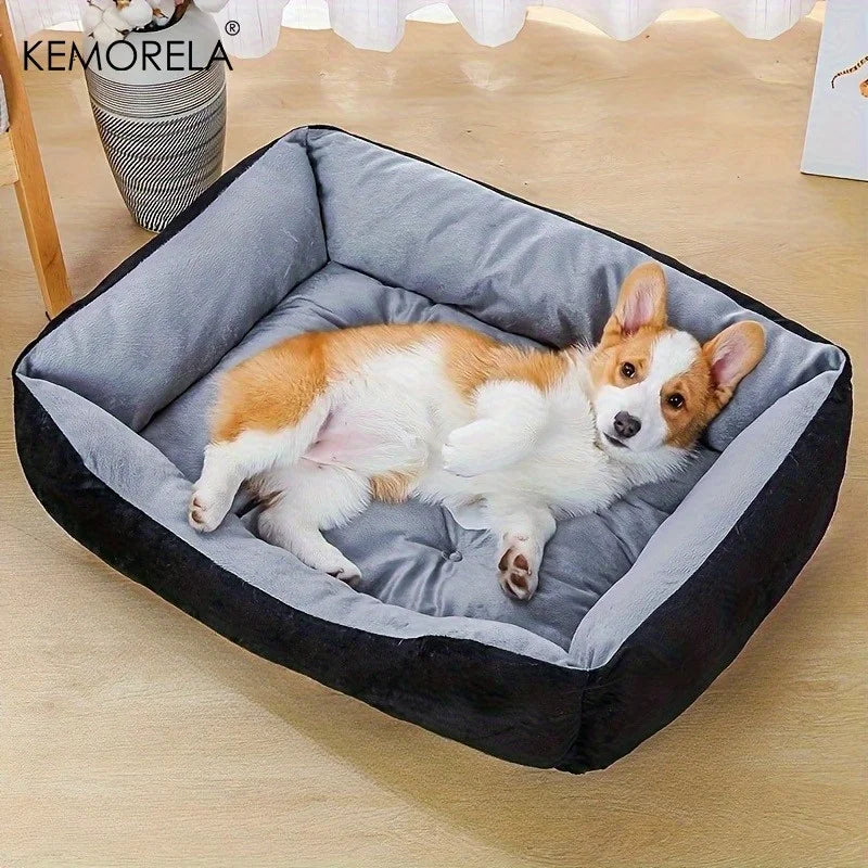 Orthopedic Plush Dog Bed High Rebound Comfortable Support White Pp