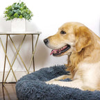 Super Soft Pet Dog Cat Bed Plush Full Size Washable Calm Bed Donut