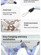 Hamster Hammock Small Pet Hanging Bed Double Warm Thickened