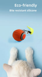 Cat Interactive Ball Toys Automatic Rolling Ball Faux Tail